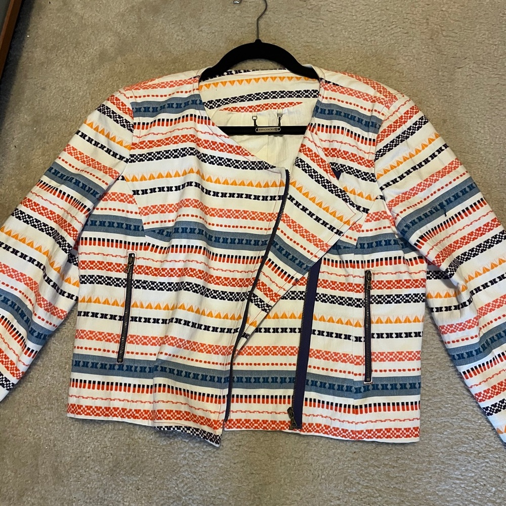 Trina Turk Asymmetric Zipper Jacket